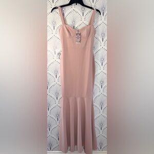 Elegant Pink Sleeveless Prom Dress